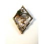 Vintage Wells Sterling Silver & Jade Brooch