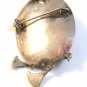 Vintage Egyptian Heiroglyphics & 3 Inverted Lotus Blossoms Brooch