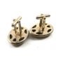 1950's-70's White & Golden Dragon Odd Creature Cufflinks Unmarked 101014