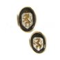 1950's-70's White & Golden Dragon Odd Creature Cufflinks Unmarked 101014