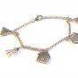 Sterling Silver Baby Mug Blocks High Chair House Heart Charms Bracelet