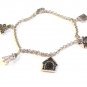 Sterling Silver Baby Mug Blocks High Chair House Heart Charms Bracelet