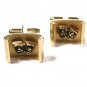 Vintage 2 Tone Silvertone Goldtone Comedy Tragedy Cufflinks Unbranded 71515