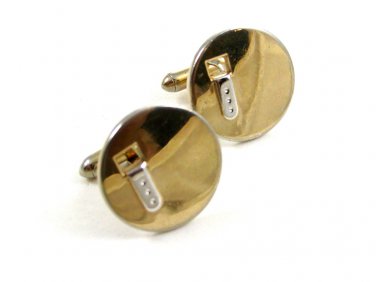 Swank 2 Tone Silver & Goldtone Cufflinks 10222013ab