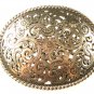 Vintage Filigree Silvertone Western Cowboy Belt Buckle Unbranded 63015