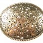 Vintage Filigree Silvertone Western Cowboy Belt Buckle Unbranded 63015