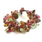Vintage Elizabeth II Coins Amythest Peridot Amber Blue Topaz Beads Bracelet