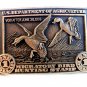 Vintage Migratory Bird Ducks in Flight Hunting $1.00 Stamp Belt Buckle