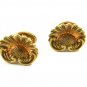 Art Nouveau True Vintage Goldtone Sunflower Cufflinks Unmarked 101514