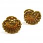 Art Nouveau True Vintage Goldtone Sunflower Cufflinks Unmarked 101514