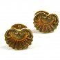 Art Nouveau True Vintage Goldtone Sunflower Cufflinks Unmarked 101514