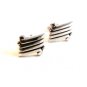 Vintage Silver Tone Cufflinks Signed Swank