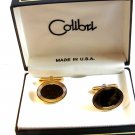 Vintage Colibri Gold Tone No Stone Cufflinks MIB