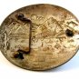 Large Vintage German Silver Western Cowboy Calf Roping Belt Buckle