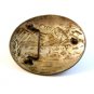 Large Vintage German Silver Western Cowboy Calf Roping Belt Buckle
