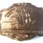 Vintage Foreign Domestic Gold Dealers Livingston Wells & Co.  Belt Buckle