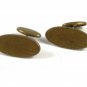 Edwardian / Art Deco Brass Shield for Monogram Cufflinks Not Marked 111414