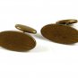 Edwardian / Art Deco Brass Shield for Monogram Cufflinks Not Marked 111414