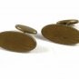 Edwardian / Art Deco Brass Shield for Monogram Cufflinks Not Marked 111414