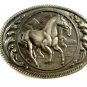 Western Cowboy 2 Wild Horses Running Belt Buckle 11042013