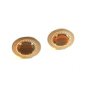 Vintage Gold Tone & Tiger Eye Cufflinks Signed Dante
