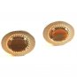 Vintage Gold Tone & Tiger Eye Cufflinks Signed Dante