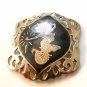 Vintage Siam Sterling Black Niello Enamel Dancer  Brooch bc