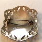 Vintage Siam Sterling Black Niello Enamel Dancer Brooch bc