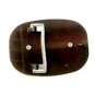 Vintage 3D Image of John Kennedy in Copper Unknown Language Belt Buckle