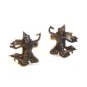 Vintage Siam Sterling Silver Dancer Cufflinks abc