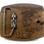 Vintage Peabody Coal Company Latta Mine Leather Belt Buckle Signed El Cid