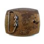 Vintage Peabody Coal Company Latta Mine Leather Belt Buckle Signed El Cid