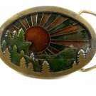 Sunrise In Color Belt Buckle Indiana Metal Craft 093014