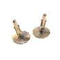 Vintage Zuni Native American Sterling Silver Inlaid Cufflinks Signed Bell