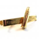 Gold Tone Remington Peters Bullet Tie Clasp by Aycock