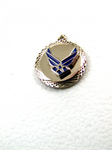 1960's Symbol ????? Blue Enameled Charm 61214