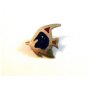Vintage Sterling Silver Green Angel Fish Brooch / Pendant Marked Codena