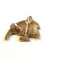 Vintage Sterling Silver Green Angel Fish Brooch / Pendant Marked Codena