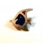 Vintage Sterling Silver Green Angel Fish Brooch / Pendant Marked Codena