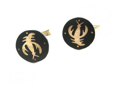 Vintage Sterling Silver Lobster Cufflinks by AHI Made In Mexico 71615