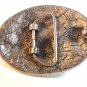 Vintage 1997 Silver Tone Canada Bear Eagle Moose Belt Buckle