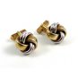 Swank 2 Tone Silver & Goldtone Large Knot Cufflinks 10222013