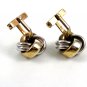 Swank 2 Tone Silver & Goldtone Large Knot Cufflinks 10222013