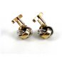 Swank 2 Tone Silver & Goldtone Large Knot Cufflinks 10222013