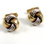 Swank 2 Tone Silver & Goldtone Large Knot Cufflinks 10222013