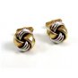 Swank 2 Tone Silver & Goldtone Large Knot Cufflinks 10222013