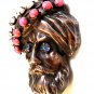 Vintage Sterling Silver & Pearls & Coral & Blue Topaz Ali Baba Brooch