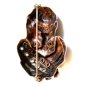 Vintage Sterling Silver & Pearls & Coral & Blue Topaz Ali Baba Brooch