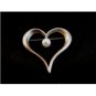 Vintage Sterling Silver & Pearl Heart Brooch