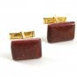 True Vintage 1970's - 1980's Goldtone Goldstone Cufflinks Unmarked 103114